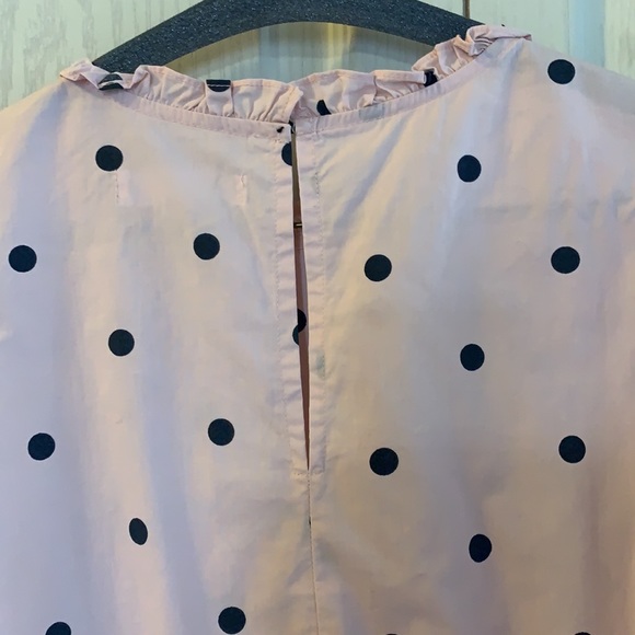 4/$25 Zara NWOT pink polka dot blouse - Picture 5 of 7